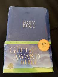 niv gift and award blue leather