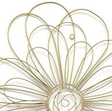 Metal Wire Flower Wall Art 3d Abstract