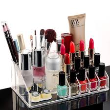 acrylic makeup organizer stand and