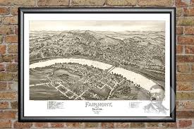 old map of fairmont wv from 1897