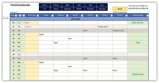 Familienkalender für die ganze familie. Familienkalender Excel Download Freeware De