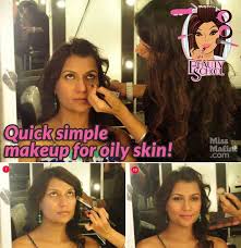 simple makeup for oily skin