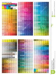 Color Print Test Page Stock Vector Illustration Of