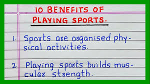benefits of playing sports games 5