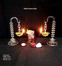 Glass Stand Hanging Oil Lamp
