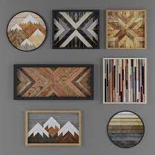 Geometric Wood Art Wood Wall Art