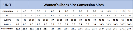 shoe size chart the ultimate guide for