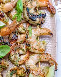 grilled garlic herb shrimp skewers