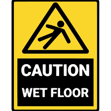 caution wet floor warning sign 18884440