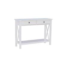 Rectangle Wood 2 Drawer Console Table