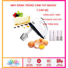 Máy đánh trứng cầm tay cao cấp công nghệ mới 7 cấp độ - Máy đánh trứng mini  Masidi đa năng, nhào bột, trộn bột, đánh kem, dùng pin tiện lợi (Màu