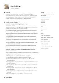 In your skills list, you put all the above, plus problem solving, javascript, and git. 17 Front End Developer Resume Examples Guide Pdf 2020