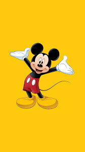 mickey mouse yellow phone background hd