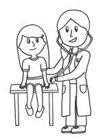Doctor's office coloring pages help your kids learn about the doctor's office and maybe even help them to be less scared at their next doctor's visit. Doctor Coloring Pages