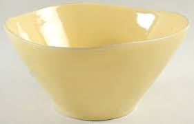 marin yellow 10 round serving bowl