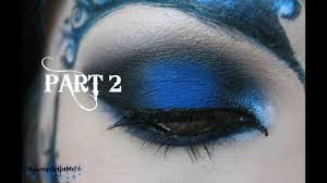 blue masquerade costume makeup blue