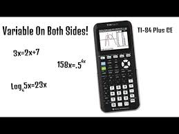 Variable On Both Sides On A Ti 84 Plus