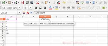 Convert Text To Number In Libreoffice