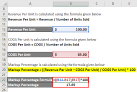markup percene formula calculator