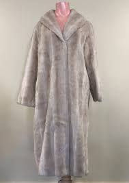 Pale Brown Simulated Fur Coat 1960s