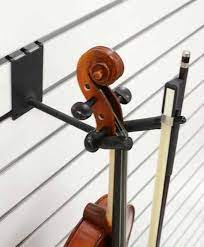 D Luca 4 Violin Viola Hanger W Bow Holder Fits Slatwall And Peg Wall