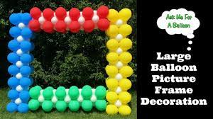 large balloon picture frame decoration