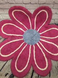 decorative pink rug flower shaped