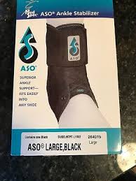 Med Spec Aso Black Ankle Stabilizer Ankle Brace Lace Up