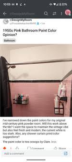 Color Above Tile In 1950s Pink Powder Rom