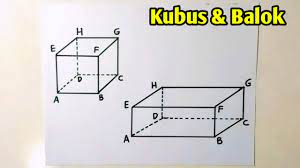 Balok yang dibentuk oleh enam persegi sama dan sebangun disebut sebagai kubus. Cara Menggambar Kubus Dan Balok Youtube