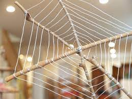 wire spiderweb for halloween