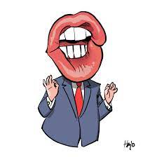 political cartoon u s trump big mouth