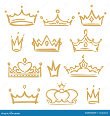 金草冠. 王后和王子及王妃的各种皇家配饰. 手绘花边向量例证. 插画包括有例证, 现有量, 徽标- 259448205