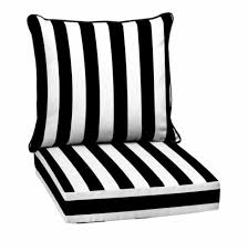 Black Polyester Striped Patio Furniture