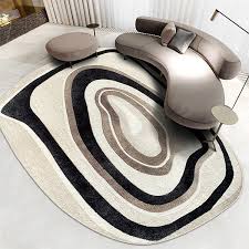 abstract area rug polyester cotton