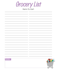 28 Free Printable Grocery List Templates Kittybabylove