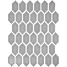 Daltile Premier Accents Jade Gray 13 In X 10 In Glass Hexagon Mosaic Tile 8 8 Sq Ft Case