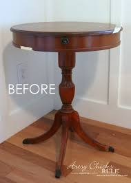 French Round Side Table Makeover
