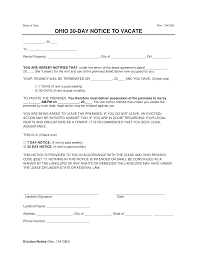 free ohio lease termination letter form