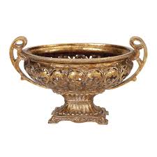 gold traditional decorative bowl accent