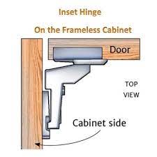 frameless inset cabinet hinge