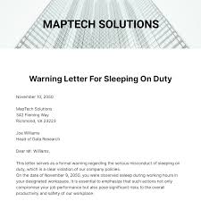 free warning letter templates