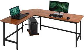 Maybe you would like to learn more about one of these? Amazon Com Computer Desk Gaming Desk Office L Shaped Desk Pc Wood Home Large Work Space Corner Study Desk Workstation Brown Home Kitchen