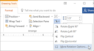 rotate or flip a text box shape