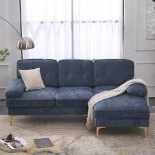 Large 3 Seat Sectional Sofa Set With