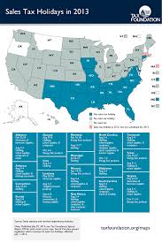 Monday Map Sales Tax Holidays In 2013 Tax Foundation
