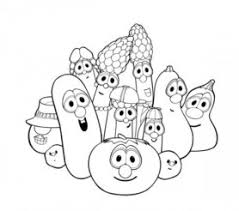 A cucumber coloring page is another black and white vegetable theme. 20 Free Printable Veggie Tales Coloring Pages Everfreecoloring Com
