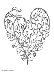When we think of october holidays, most of us think of halloween. 55 Heart Coloring Pages Free Printable Pictures Of Hearts