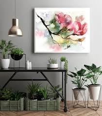 Magnolia Painting Magnolia Wall Art