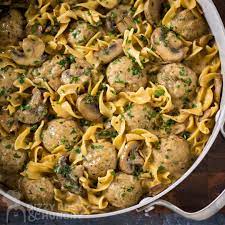 one pot meatball stroganoff dizzy